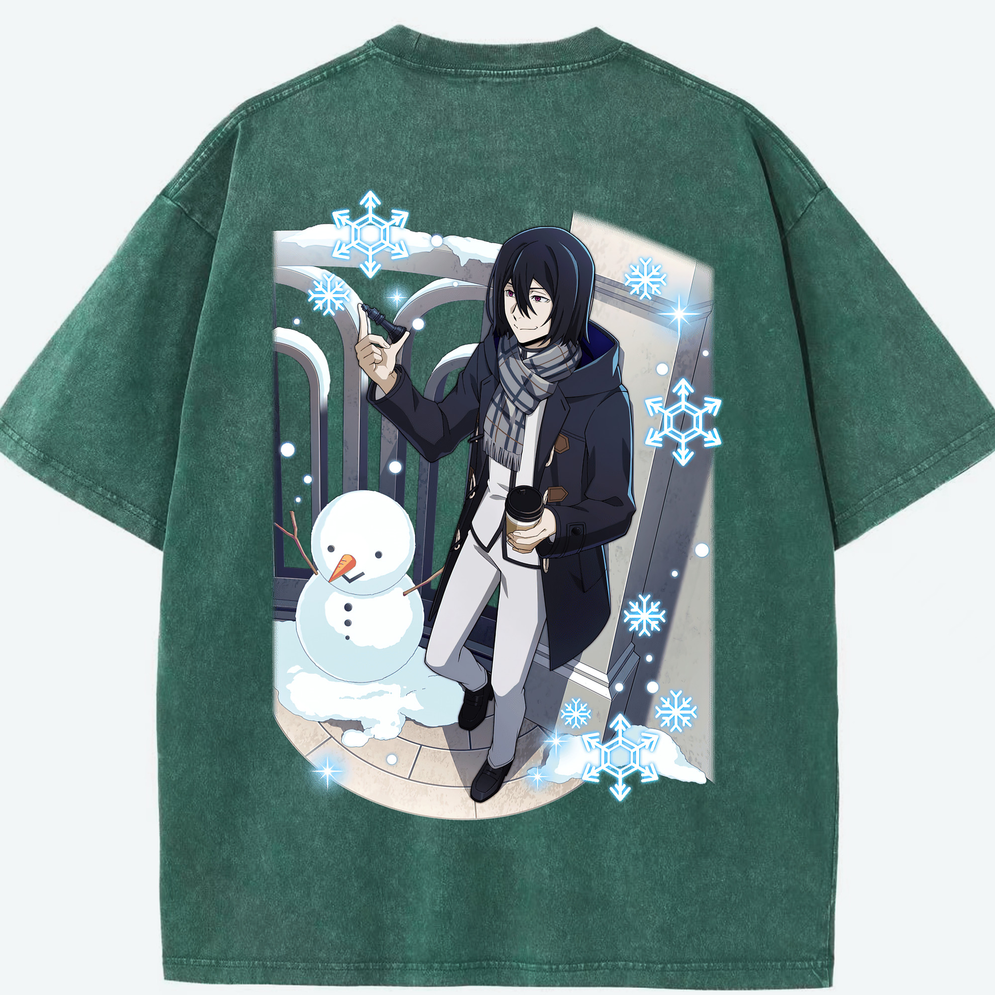 （画像用） 文豪ストレイドッグス Bungo Stray Dogs 綿100% ヴィンテージ風 半袖Tシャツ（背面プリント）